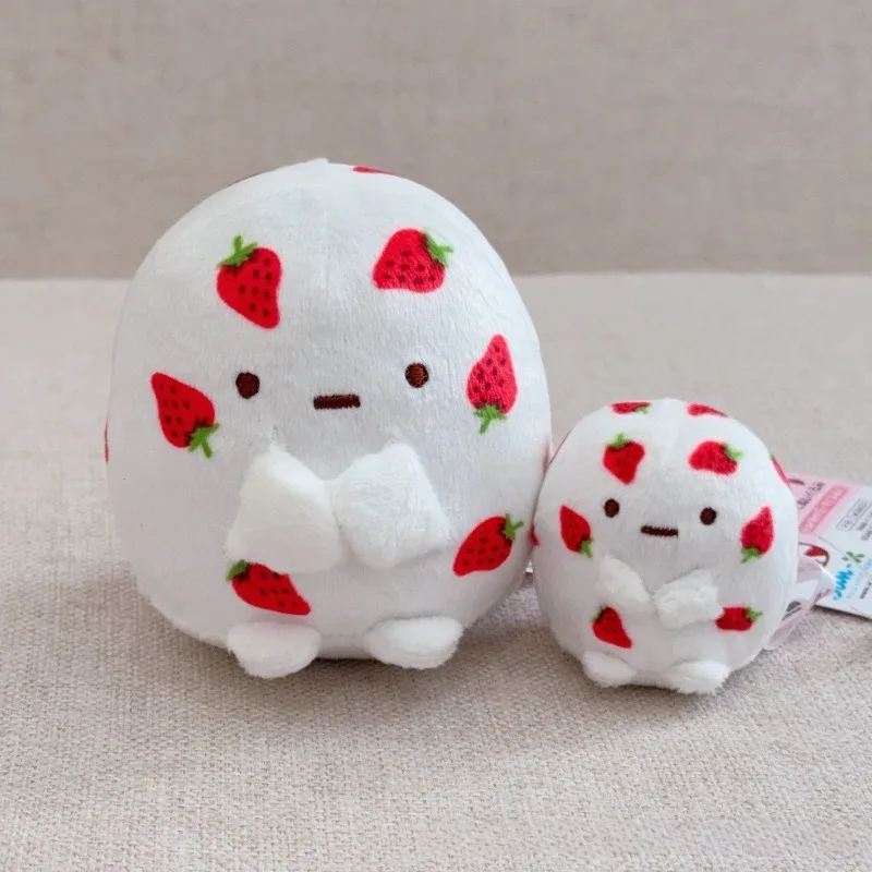 Peluche de fresa Sumikko Gurashi, adorno de peluche SANX kawaii, crema de fresa, peluches SumikkoGurashi Temari Ball, juguetes de peluche bonitos