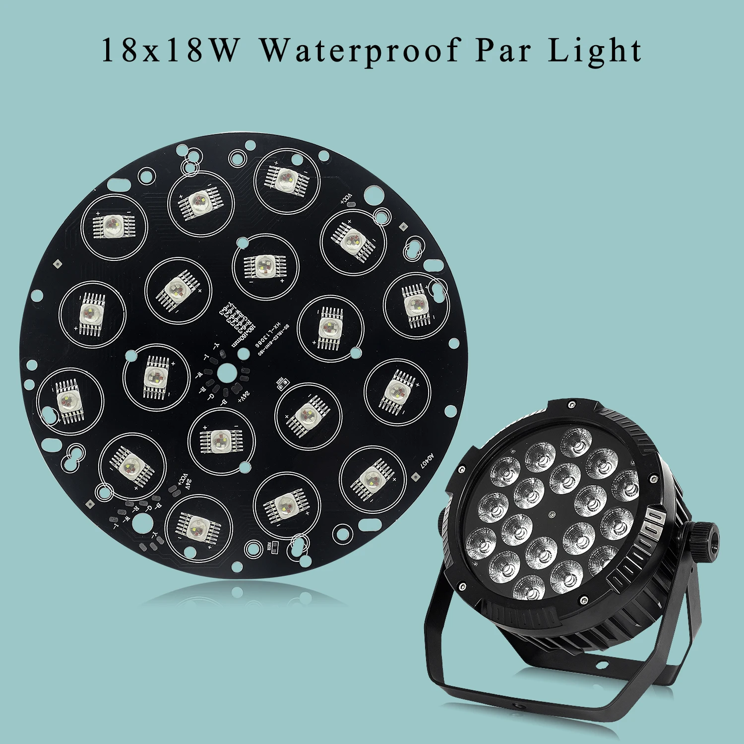 RGBWA UV 6 in 1 LED Lamp Waterproof Par Lamp  Beading Plate Aluminum Par Lamp Stage Lamp Repair Accessories