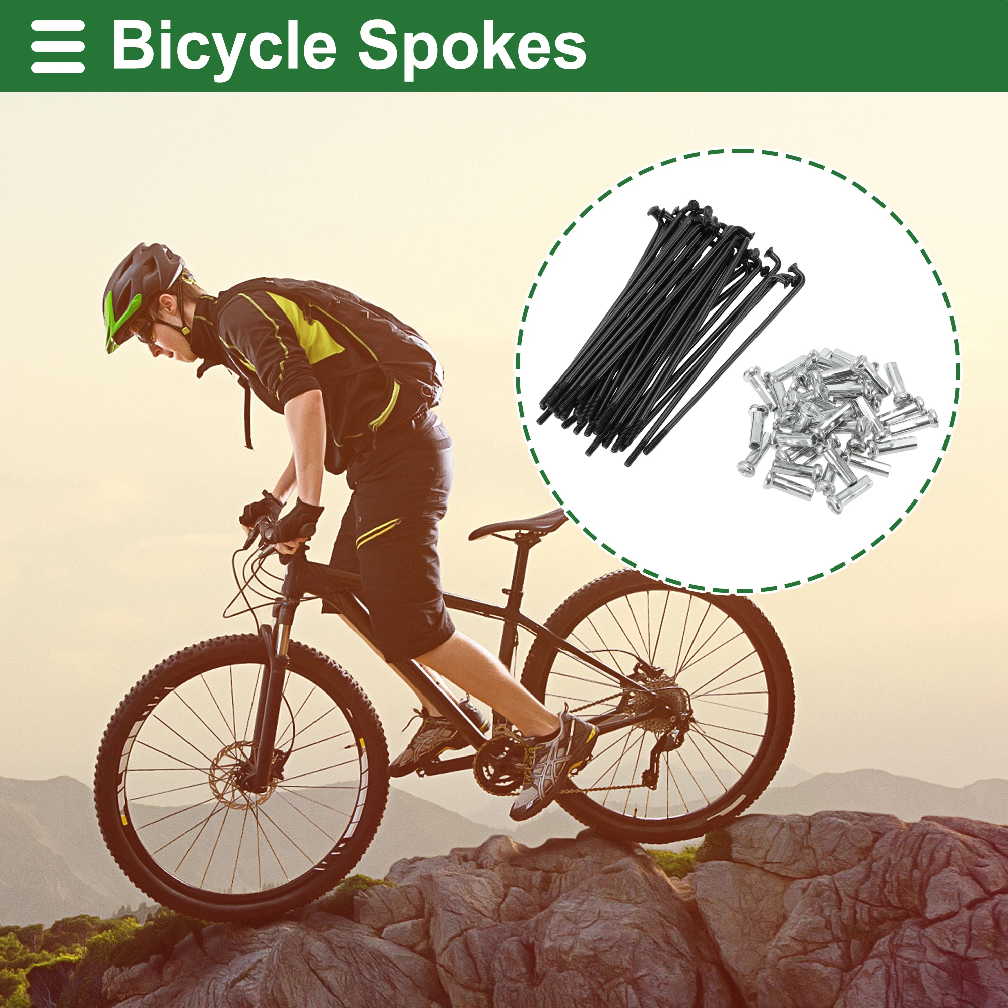X Autohaux Bike Wheel Spokes 163/167/173/179/183/189/193/197/203/210/219/227mm Length Bicycle Spokes