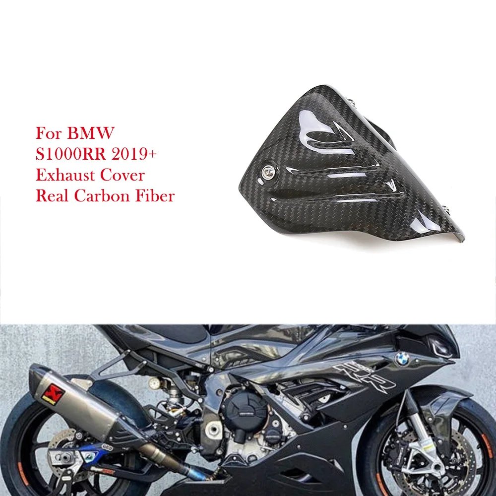 

For BMW S1000RR S 1000 RR 2019 2020 2021 2022 2023 Real Carbon Fiber Exhaust Cover Fairing Kits Motorcycle Accessories Para Moto