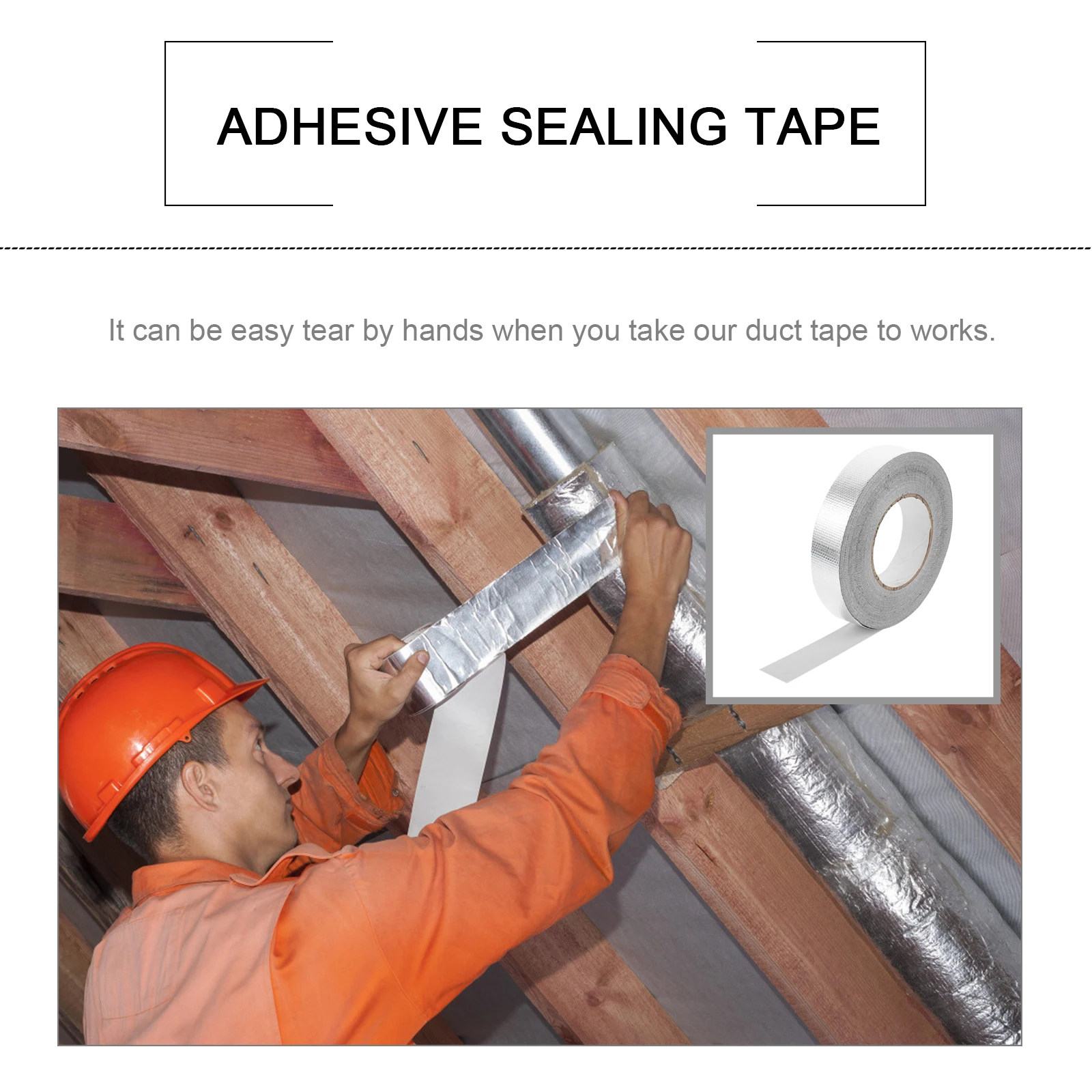 

High Temperature Resistant Aluminum Foil Tapes Adhesive Sealing Repair Duct Waterproof Tape DIY Joint Sealing Craft Fixing