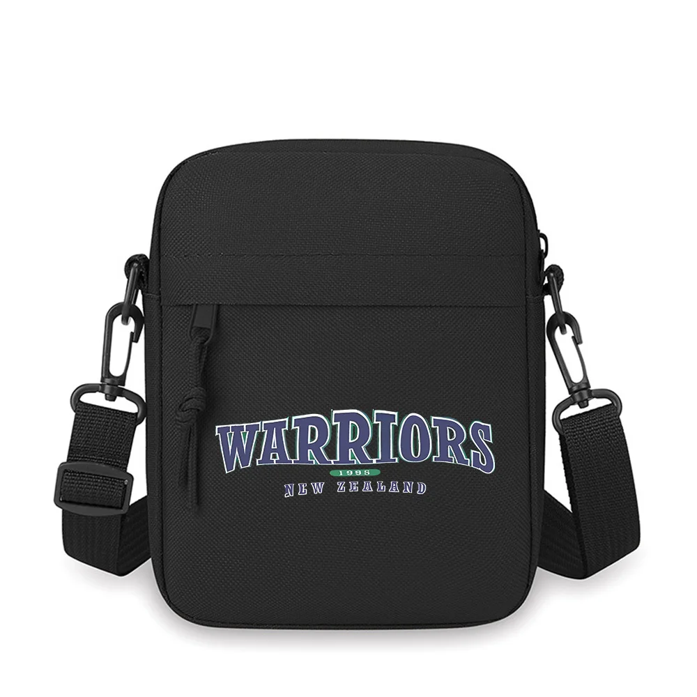 

Warriors team text vintage emblem design Men Crossbody Bag Single Shoulder Women Cartoon Anime Film Printing Design Unisex