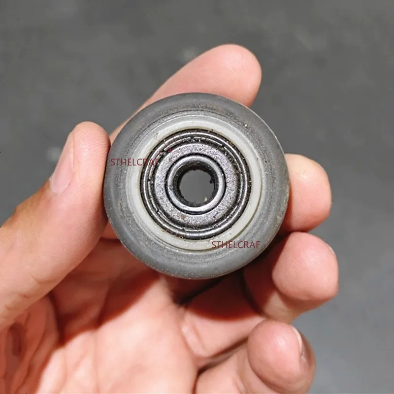 4Pcs Double Bearing Soft Rubber Replacement Pulley 1.5/2 Inch Silent Caster Wheel Furniture Hardware Trolley Casters Rollers
