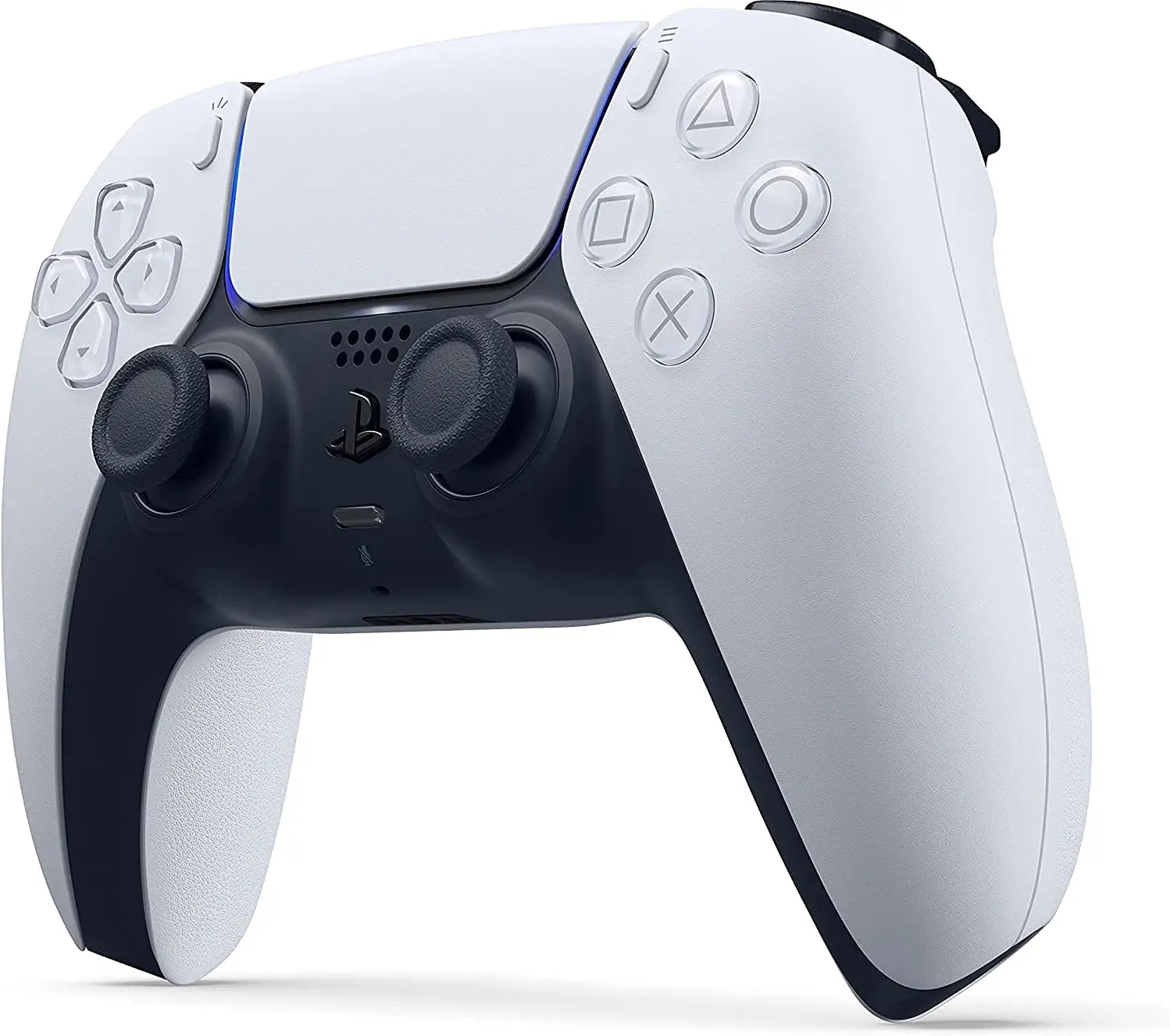 Bezprzewodowy kontroler Sony PlayStation 5 DualSense, biały, z hapticzną odezwą, adaptacyjnymi spustami, wbudowanym mikrofonem, czujnikiem ruchu, USB-C, gniazdem 3,5 mm, akumulatorem, kontroler PS5
