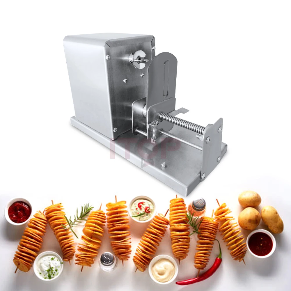 ITOP Tornado Potato Cutter Machine Electric Spiral Cutting Machine Chips Machine Chopper Potato Chip String Rotate Potato Tower