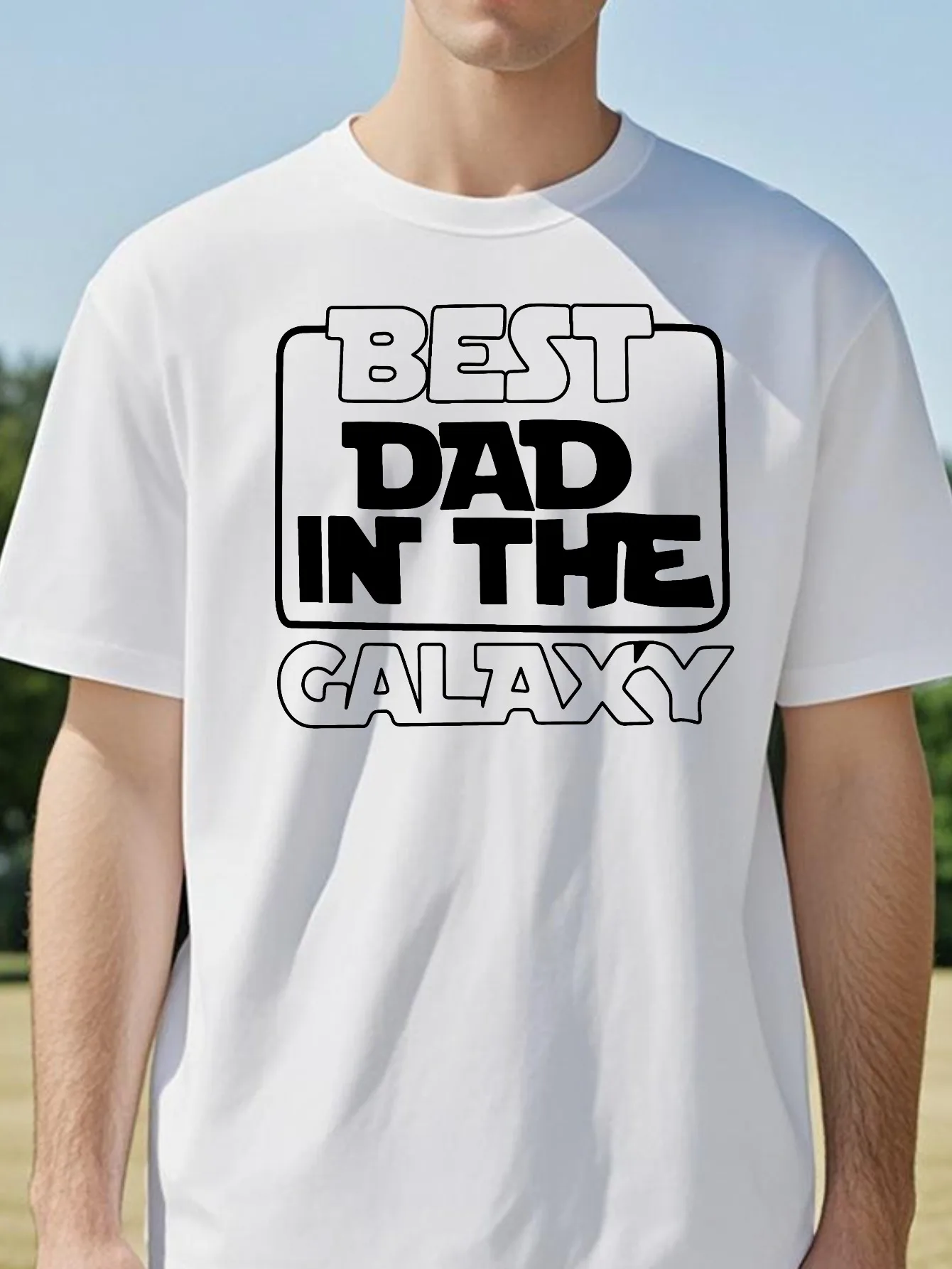 

Best Dad In The Galaxy T-Shirt Funny Fathers Day Present Birthday Gifts tee For Dad Father Men Husband Summer Cotton T Shirt