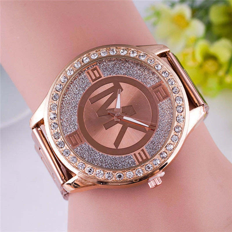 Fashion Luxury TVK Brand Ladies Gold Stainless Steel Water Resistant Diamond Digital Quartz Watches For Women Montre Femme Gift