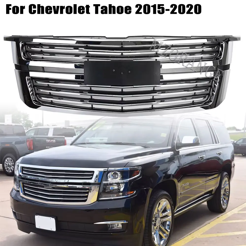 

Front Bumper Grille for Chevrolet Tahoe /Suburban LTZ Style 2015 2016 2017 2018-2020 Grilles Car Grills Radiator Racing chrome