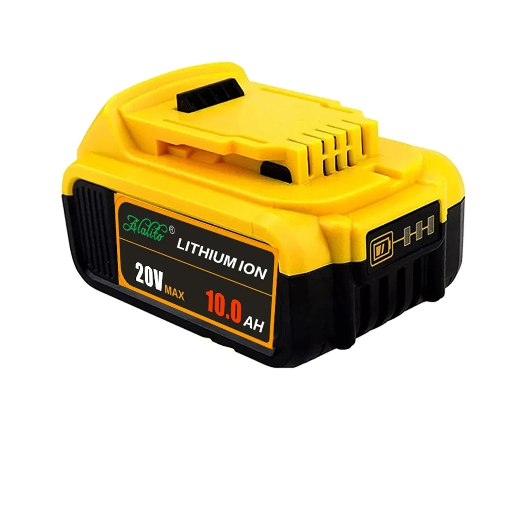 Imagem -02 - Bateria Li-ion Substituível 20v 10000mah Dcb200 Compatível para Dewalt 18 Volt Max Ferramentas 18650 Baterias de Lítio Atualização