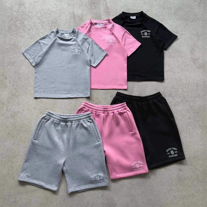 

Y2K 2 piece sets men outfitsT Shirt Shirt Fashion embroidery casual Short Oversized Streetwear Harajuku Versatile Casual clothes