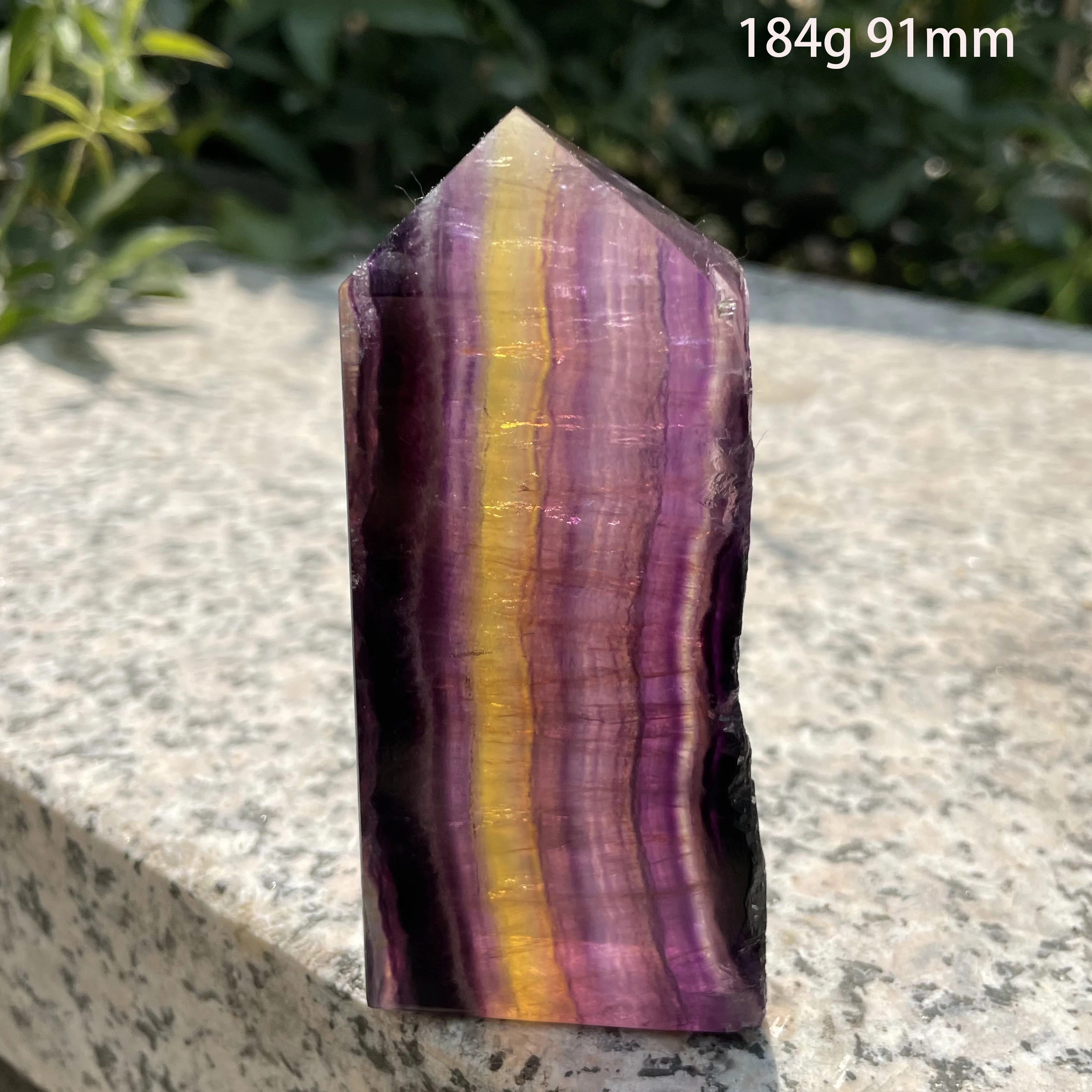 Natural Stone Colorful Fluorite Wand Point Decoration Polished Quartz Crystal Tower Reiki Healing Obelisk