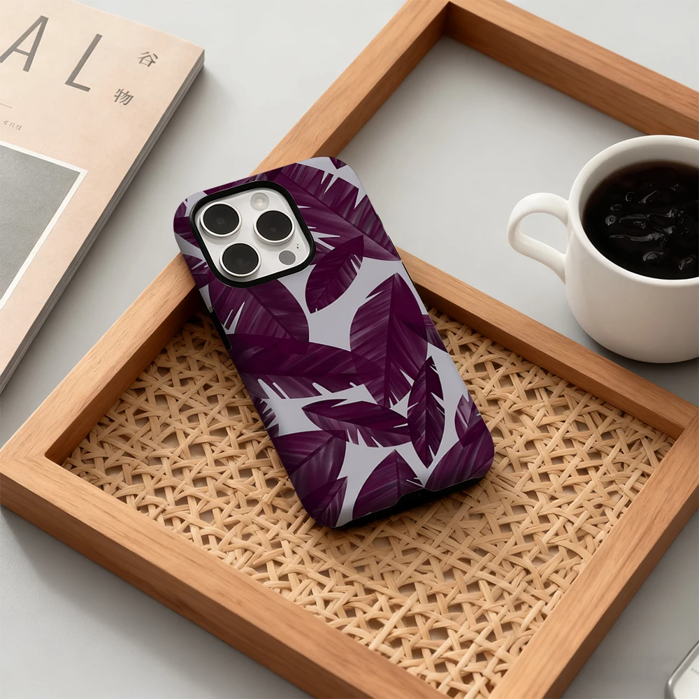 Luxo folhas de ameixa caso de telefone para iphone 17 16 15 14 13 12 11 pro max air plus luxo dupla camada capa traseira