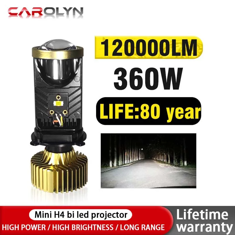 

Carolyn H4 BI-LED Projector mini Lens Headlight Canbus 6000K Hi/Lo Beam Mini h4 led Len Bulb For Car/Motorcycle