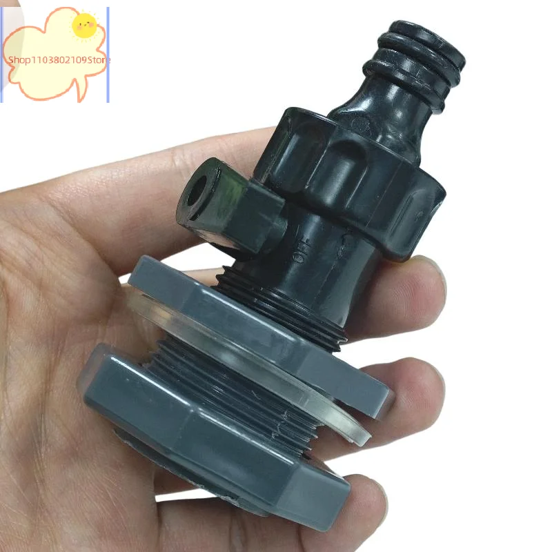 【T】1 Set 3/4 Inch Rain Bucket Valve Fittings Connectors PVC Rain Bucket Diverter Kit Water Pipe Fittings Home Spray  Accessories