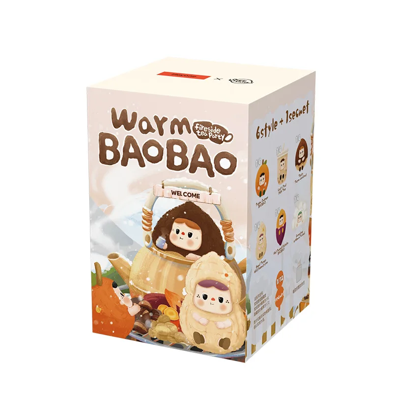 Heyone Warm Baobao Fireside Tea Party Series Vinyl Handmade Blind Box Cute Trendy Desktop Decor Mystery Gift Custom Toy