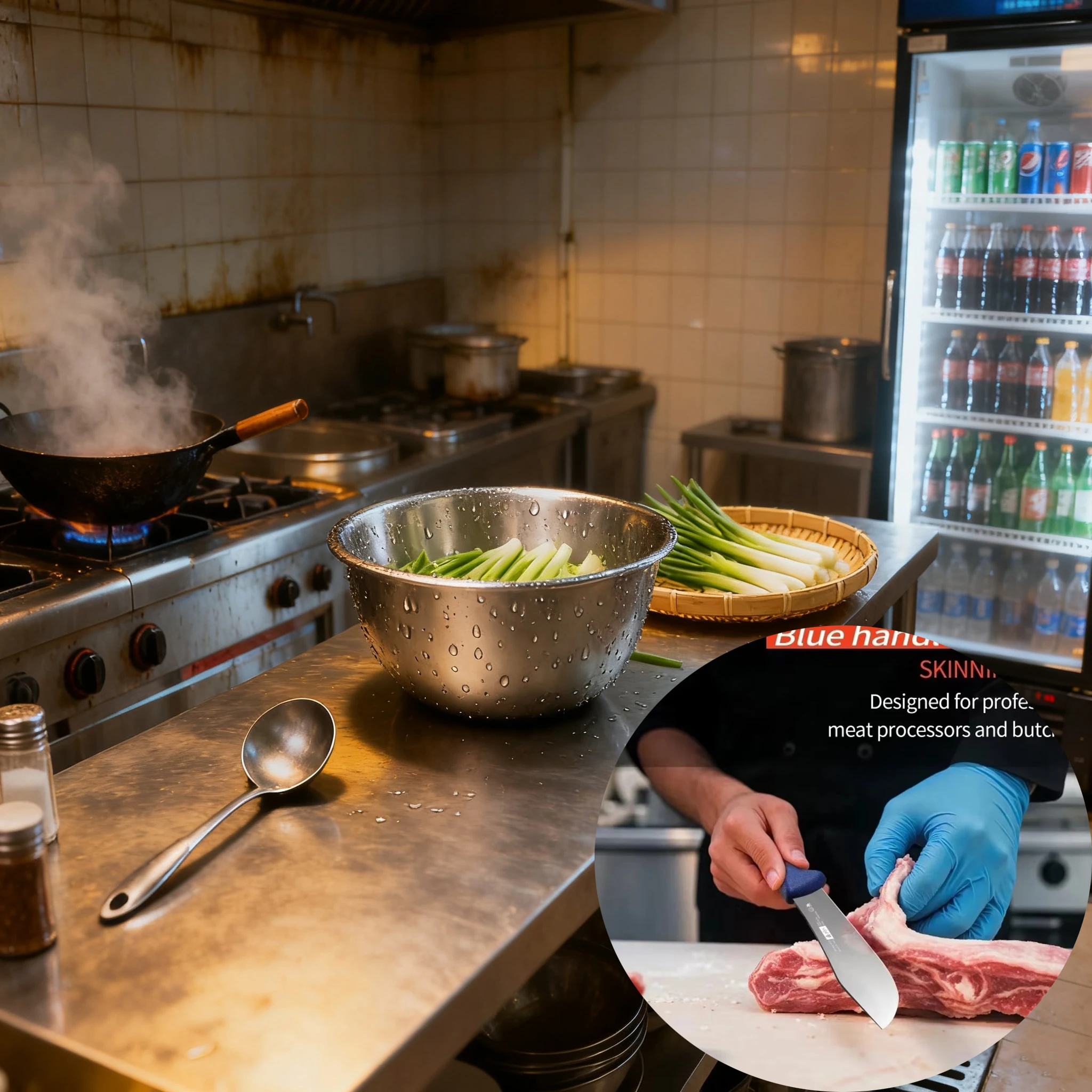 

BAKULI-Specialized knife for removing meat and skin, bone-removing knife, specialized slaughtering knife