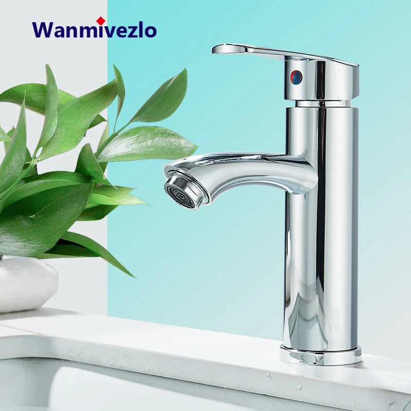 Wanmivezlo Basin Bathroom Sink Faucet Chrome Water Faucet Hand -watert Basin Bathroom Bathroom Splash Anti Hot and Hot Faucet