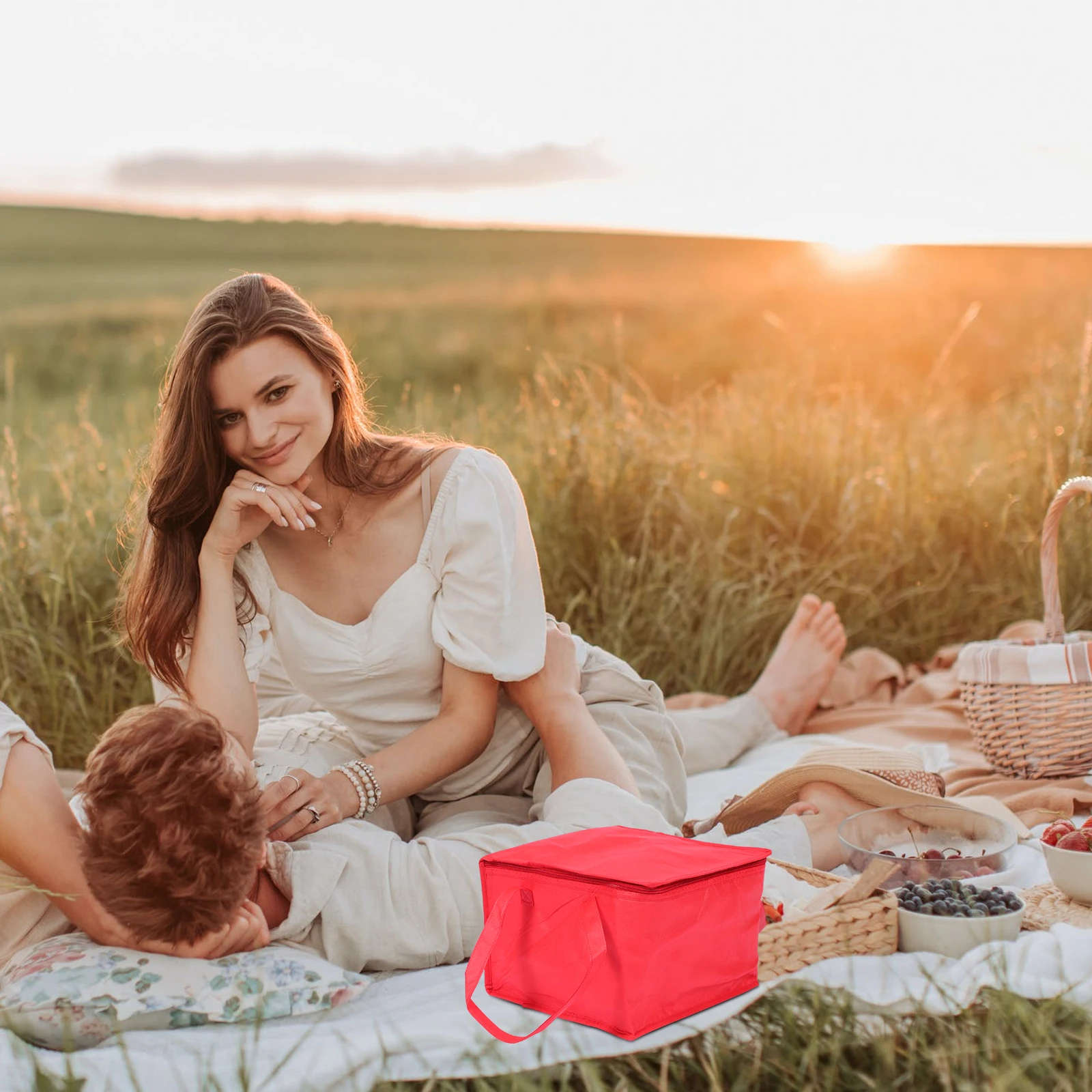 

Insulated Food Delivery Keep Warm Picnic Takeout Bag Heat Preservation Storage Bag For Outdoor Pizza Packaging Cloth