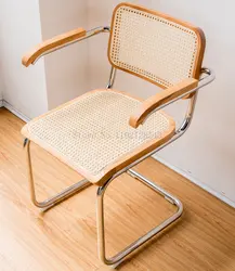 Chaise en rotin en bois massif, pour salon, maison, salle à manger, style médiéval, pour café, hôtel, loisirs, bureau