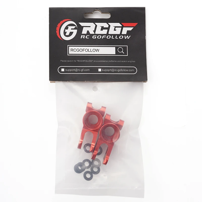 RCGOFOLLOW 2pcs Aluminum Alloy Wear Resistant Rear Hub Carrier For 1/10 Rear Hubs LSOi Lasernut U4 RC Car Part Green