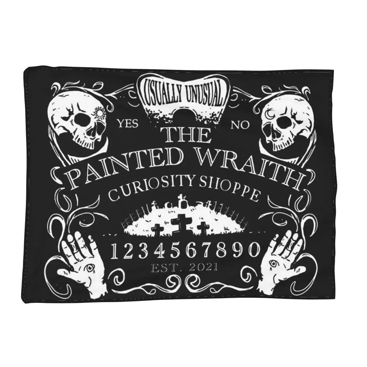 

Ouija Board Bat Black Blanket Soft Warm Flannel Throw Blanket Bedding for Bed Living room Picnic Travel Home Couch