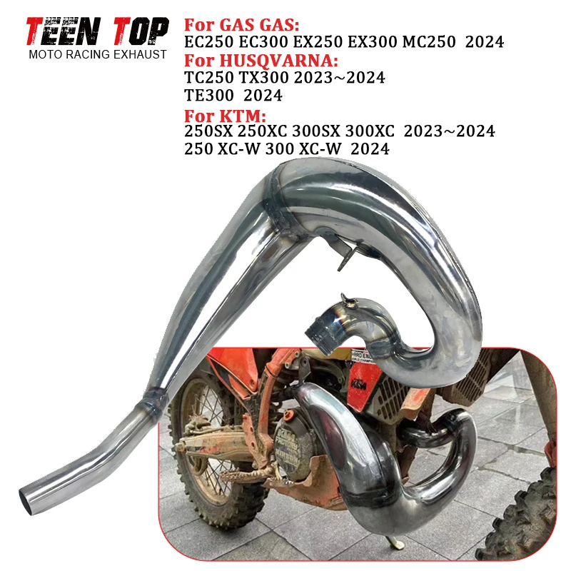 

For KTM 300XC 300SX Exhaust Header For GASGAS ES250 ES300 Offroad Bike Exhaust Pipe 2024 Front Pipe 30mm OEM Escape Moto Elbow