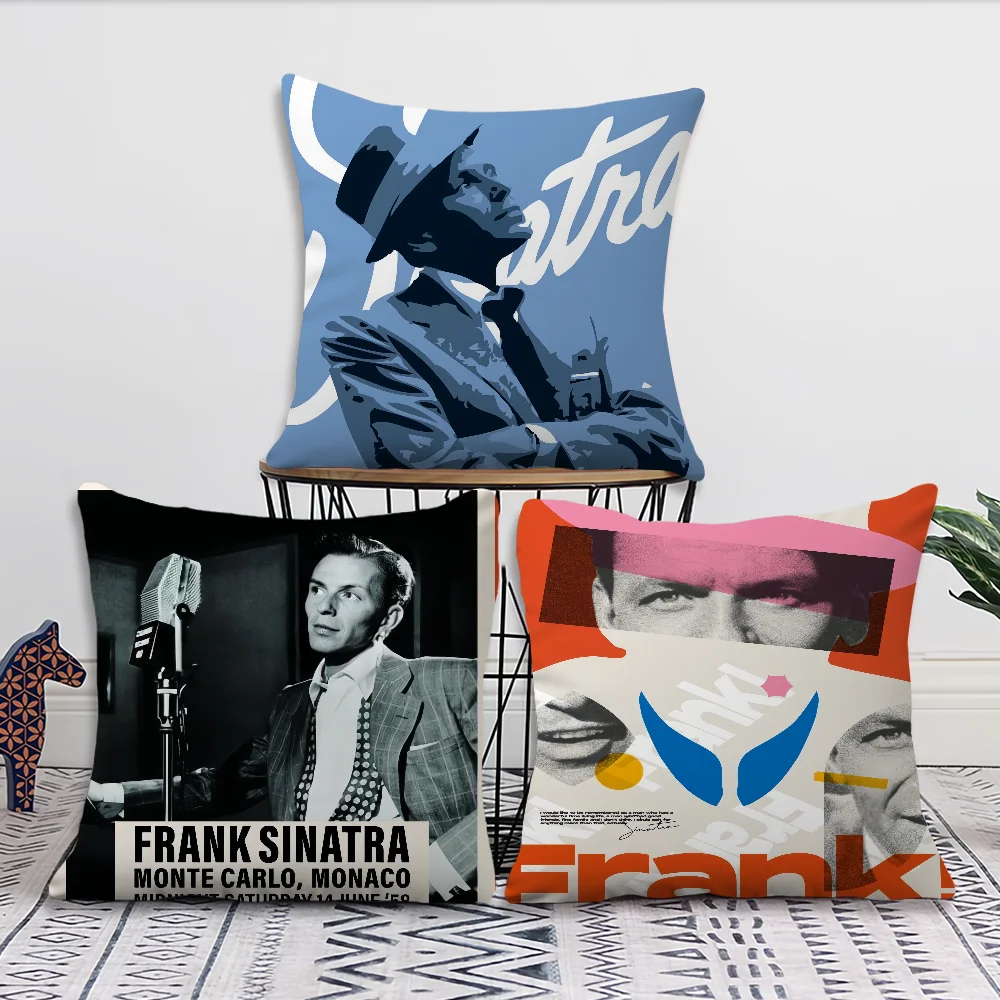 Singer Comfortable soft Pillow Case for Sofa Living Room Home office F-Frank Decor and S-Sinatra Protective Covers