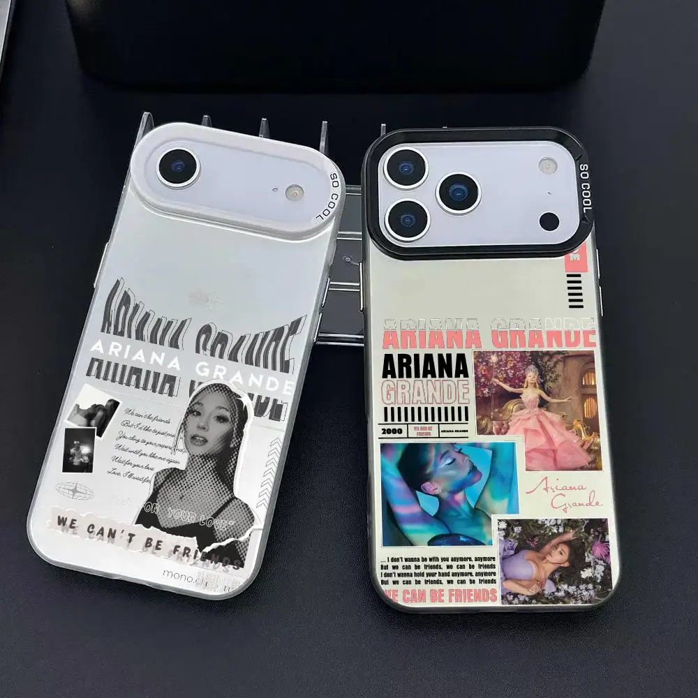A-Ariana grande Cantante Cassa Del Telefono Per iPhone 17 16 15 14 13 12 11 Pro Max Air Matte Laser Aurora Antiurto Funda