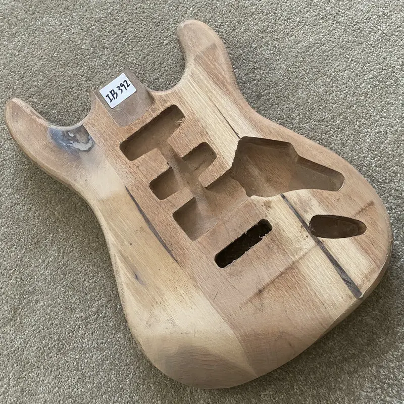 IB392 With Wood Scar Unfinished ST Guitar Body in Chinese Solid Alder Custom Pickup&Bridges for DIY