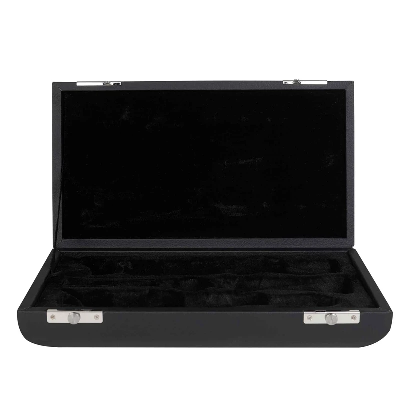 

Portable PU Metal Press Lock High-Grade Oboe Storage Box Musical Instrument Leather Box Black