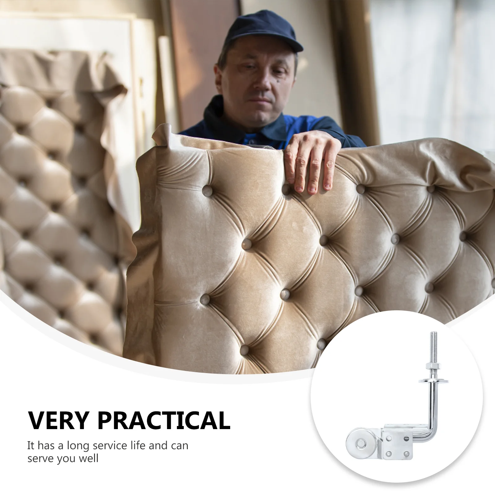 

2Pcs 5-Gear Adjustable Sofa Pillow Hinge Durable Material Impact Resistant Practical for Sofa Bed Chair Furniture Hinge