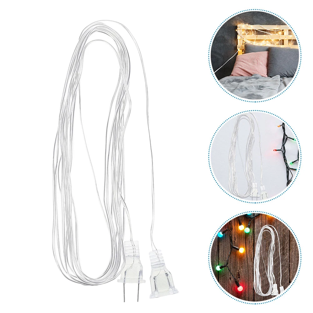 

3Pcs LED Light Strip Extension Cord PVC Cable Compatible with Curtain Lights Indoor Outdoor Christmas Party Light Accessories