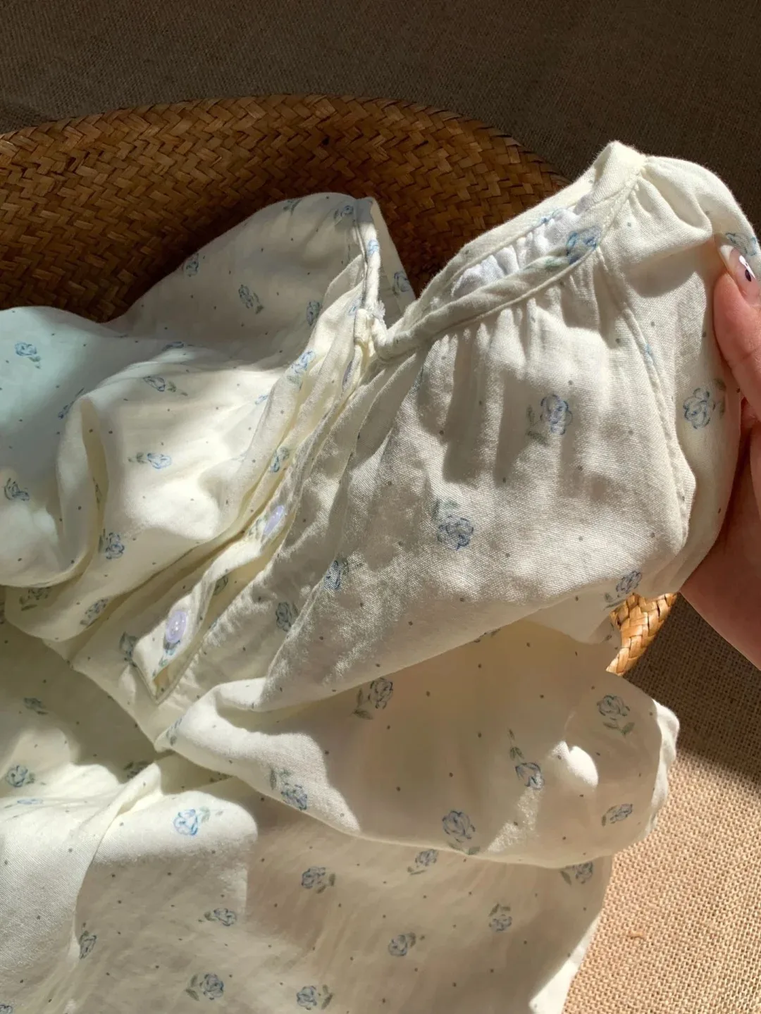 Class a Double Layer Cotton Muslin Baby Sleepwear Women's Style Long Sleep Skirt Summer Home Clothes Comfortable Breathable