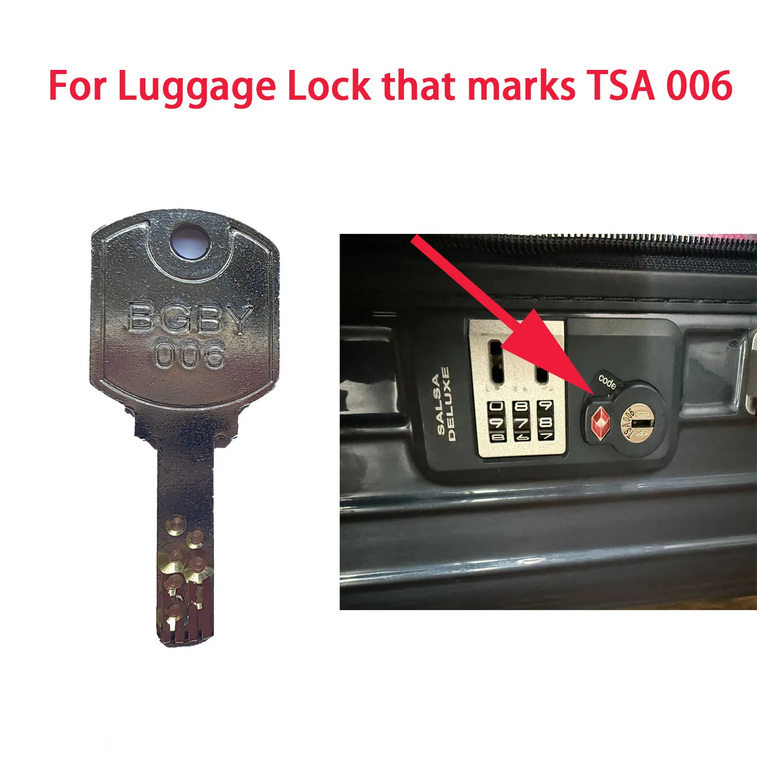 TSA006 Key, TSA006 Master Luggage Lock Keys Compatible with Luggage Suitcase Password Locks Copper, Pack of 10