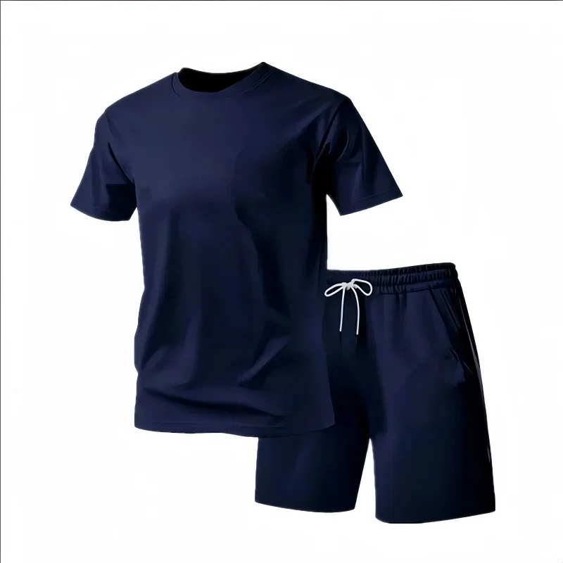 Men's Two-piece Sportswear Short Sleeved T-shirt and Pants Set Running and Fitness Sportswear 2026 Summer Big Discount