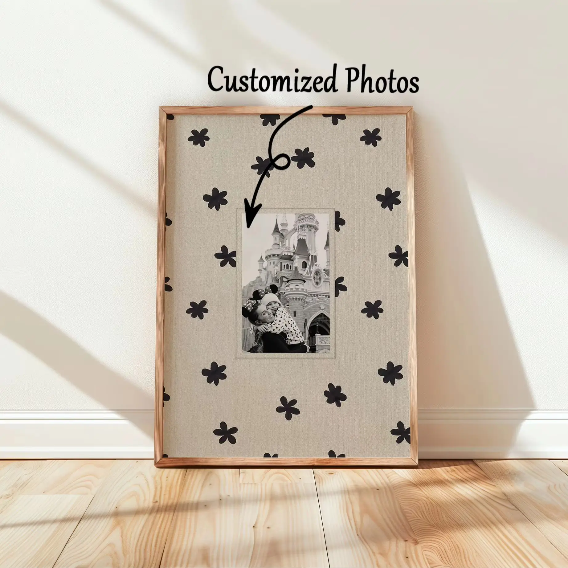 Custom Photo Fabric Canvas,Personalized Unframed Wall Art for Family,Travel Memory Portrait,Living Room Decor&Souvenir Gift
