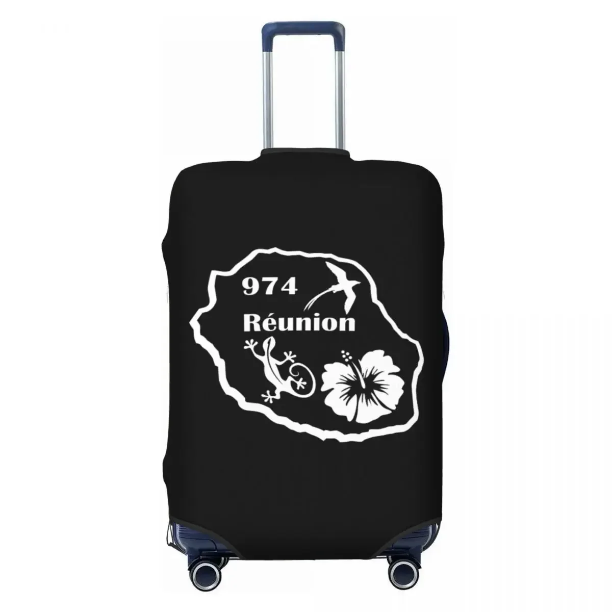 

Custom 974 Reunion Island Suitcase Cover Washable Luggage Covers Protector for 18-32 inch