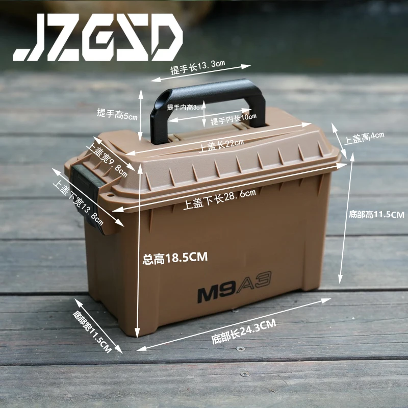 Tactical Lightweight Plastics Ammo Box Outdoors Weapon Rifle PP BLT Bullet Storage Large Caliber Ammo Portable Suitcase