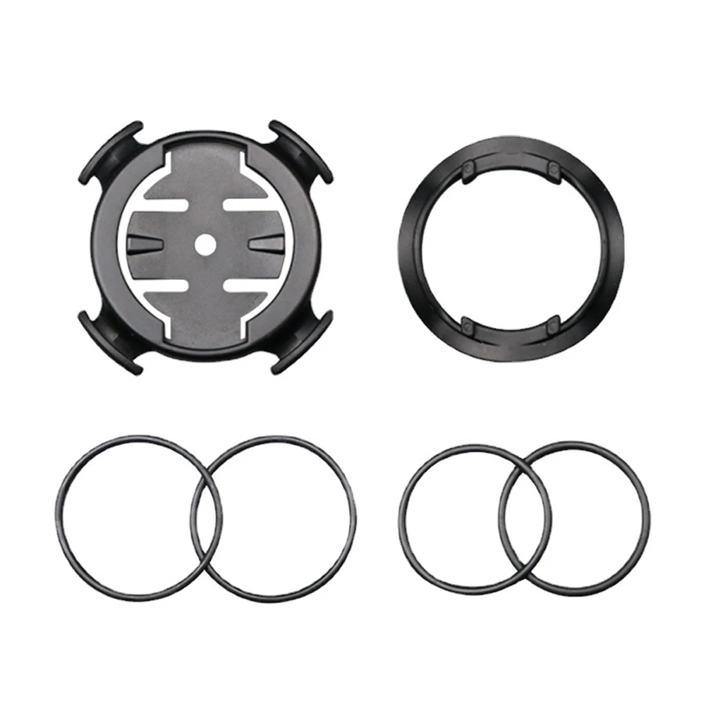 1 conjunto de montagem de computador para borda de bicicleta, suporte de computador para haste ou guidão garmin, extensão de borracha