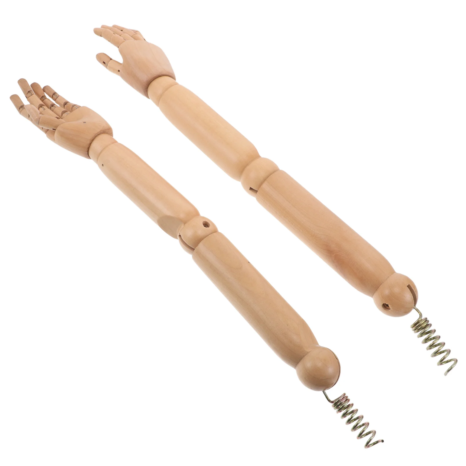 

1 Pair Wooden Mannequin Arm Jointed Flexible For Roleplay Jewelry Display Drawing Teaching Tools Realistic Touch Durable