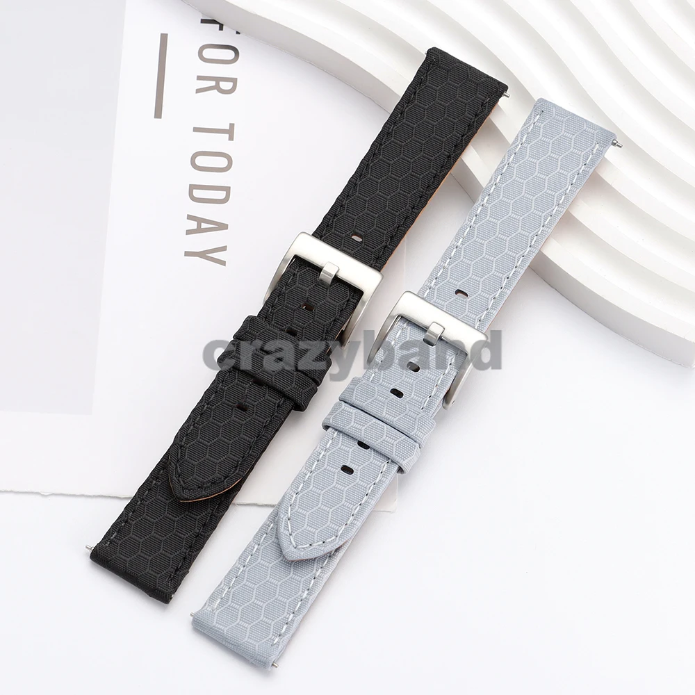الجلود النايلون حزام ل Seiko الأشرطة ل أوميغا حزام (استيك) ساعة النساء الرجال حزام المعصم 20 مللي متر 22 مللي متر الإفراج السريع الرياضة استبدال الأساور #4