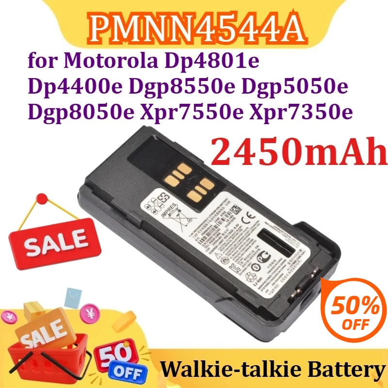 

New 2450mAh PMNN4544A IMPRES Walkie-talkie Battery for Motorola Dgp5050e Dgp8050e Dp4801e Dp4400e Dgp8550e Xpr7550e Xpr7350e