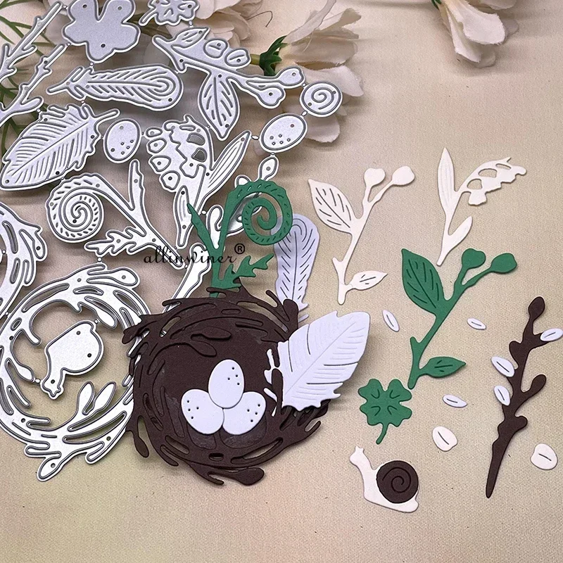 Flower bird nest decoration Metal Cutting Dies for DIY Scrapbooking Album Paper Cards Decorative Crafts Embossing Die Cuts