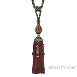 2pcs Tassel Hanging Pendant Curtain Accessories Fringe Silk Thread Pendant Decoration Handmade Crafts Key Tassels