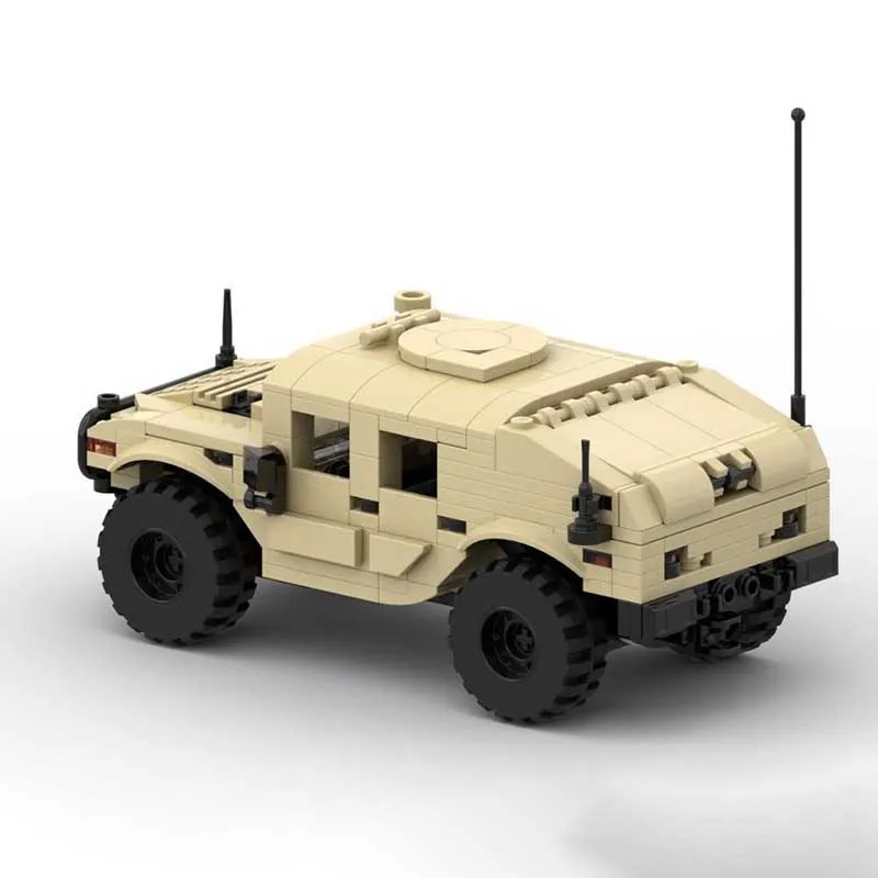 Military Model Moc Building Blocks Humvee Armored Car Model Model Technology Bricks Assembly Holiday Construstion Gift Set Toy