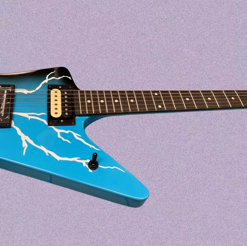 6-string electric guitar with 3 independent knob system, dual-coil pickups guitars, stage performance electric guitarra