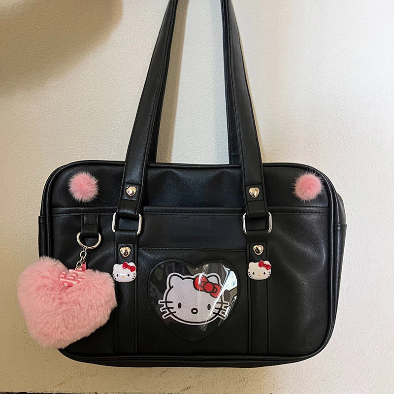 Sanrio Hello Kitty JK Uniform Bag Girls Cute Backpack Y2k Hot Girl Student pendolarismo borsa a mano portatile di grande capacità