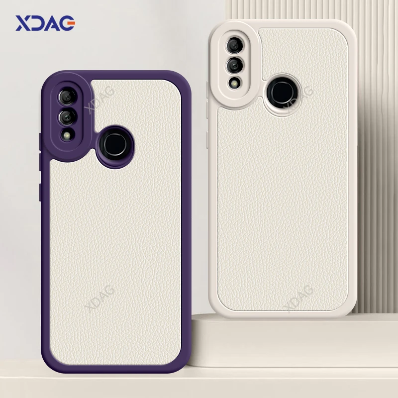 

Soft Leather Lichee Pattern Phone Cover for Honor 10i 10 Lite 10Lite Luxury Lambskin Original Fundas Back Case Shell Accessories