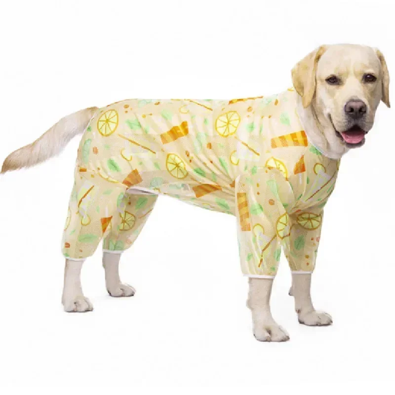 Large Dog Clothing Summer Big Dog Jumpsuit Mesh Trousers Poodle Welsh Corgi Husky Labrador Golden Retriever Dog Costume Apparel