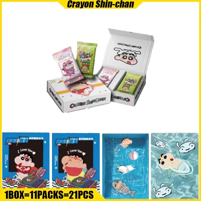 KUKA VOL.3 Crayon Shin-chan Cards Anime Collection Cards Summer Dopamine Mistery Box Game Toys Birthday Gifts for Boys and Girls